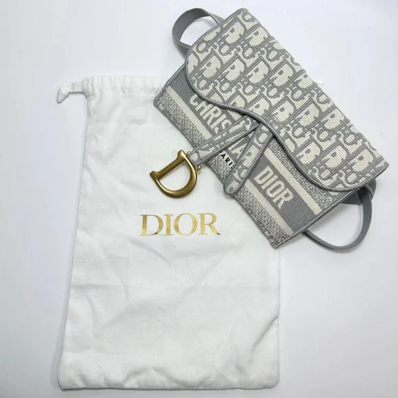Christian Dior Oblique Slim Saddle Belt Pouch - Picture 6 of 11
